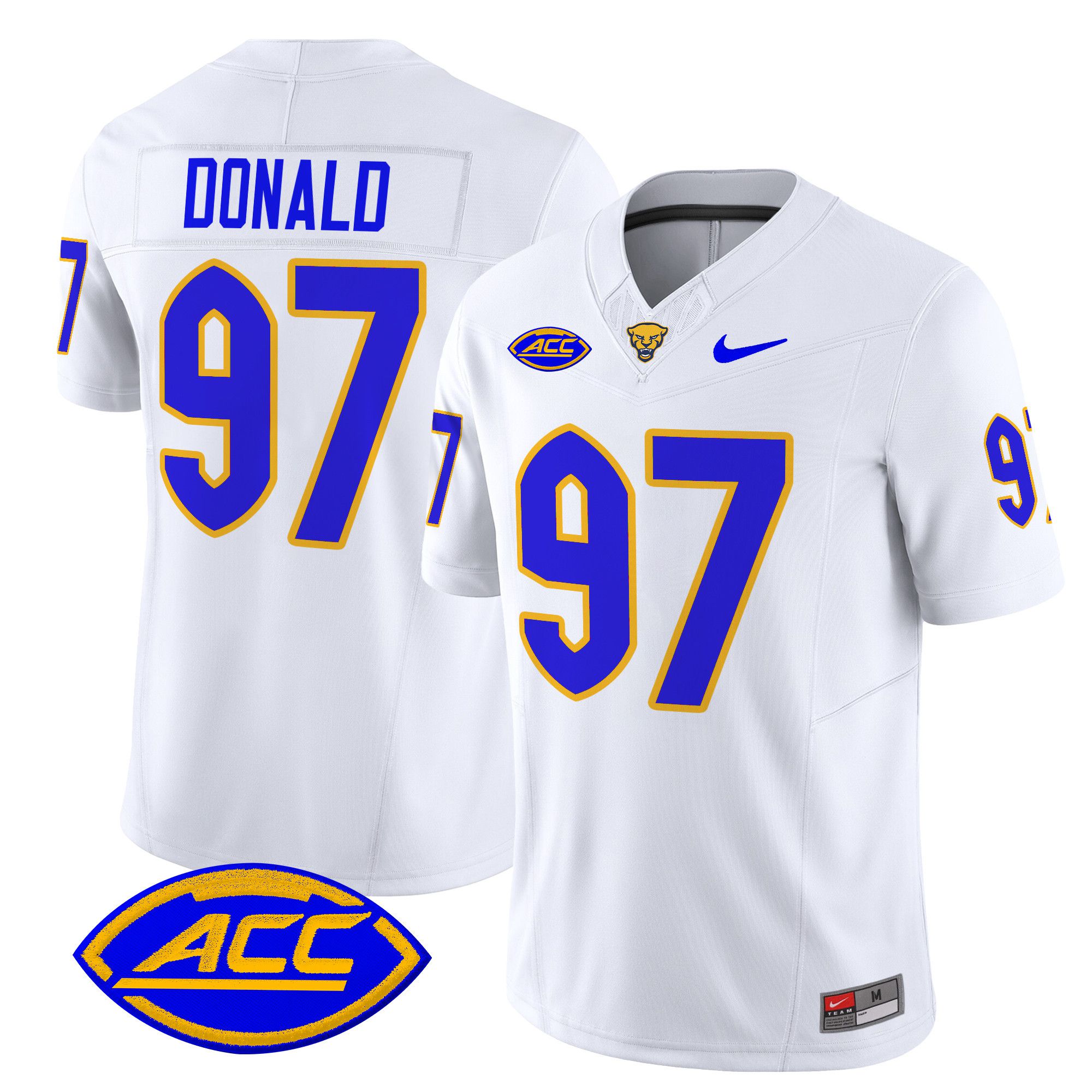 Men Pittsburgh Panthers #97 Donald White Nike 2024 Vapor Limited NCAA Jersey